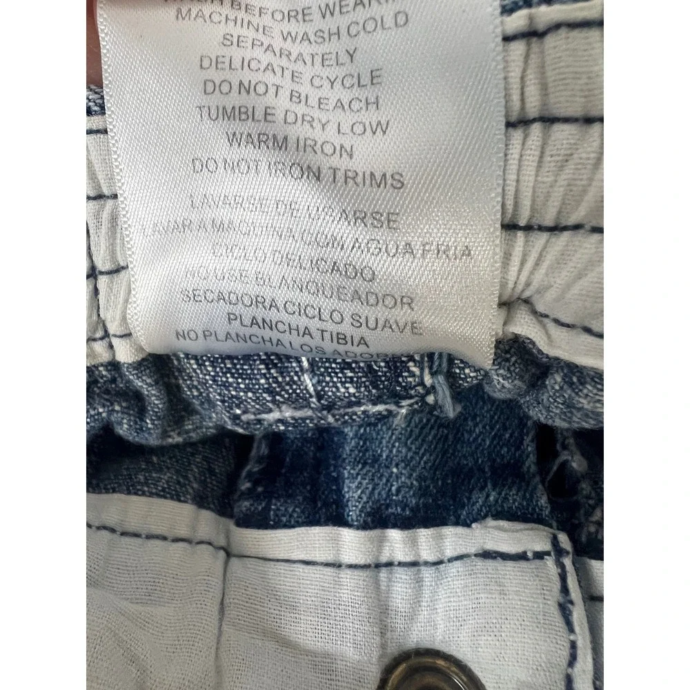 Akademiks Baby Boys‎ Denim Jeans Blue Embroidered Y2K 0-6M Medium Wash CSWHL